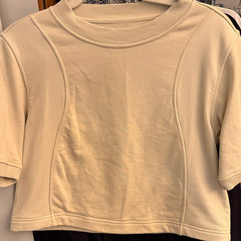 Lululemon Cotton French Terry + Swift T-ShirtNatural Ivory size 6 - Picture 6 of 6